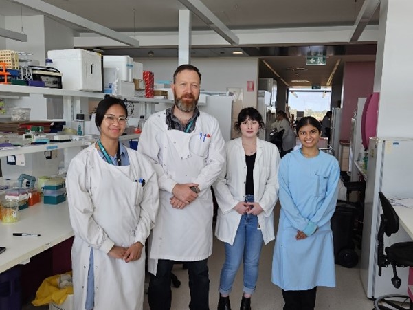 Dr Alistair Cook and some of his research team